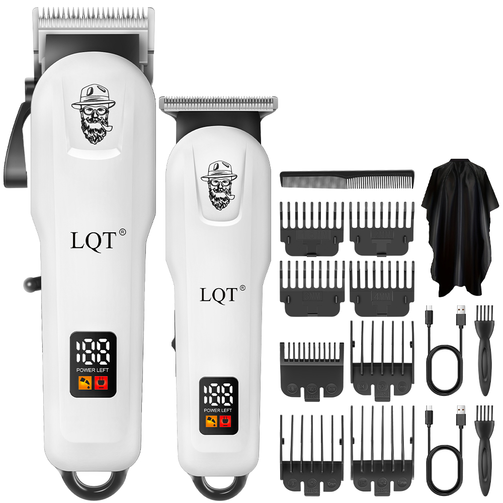 Men'S Grooming Scissors - LQT Set di 2 Tagliacapelli, Regolabarba