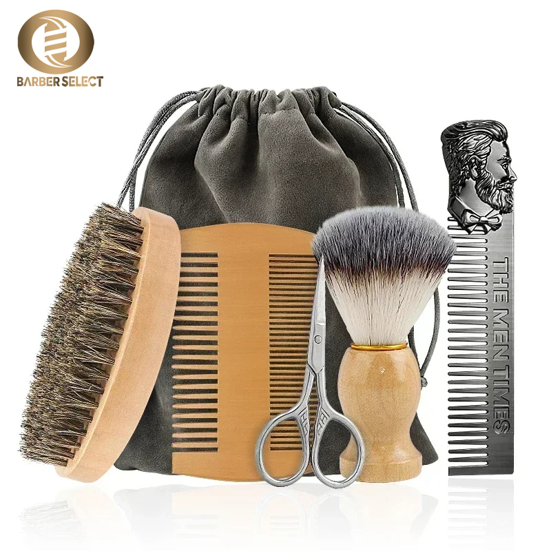 Men'S Grooming Bag - Kit di spazzole per barba in