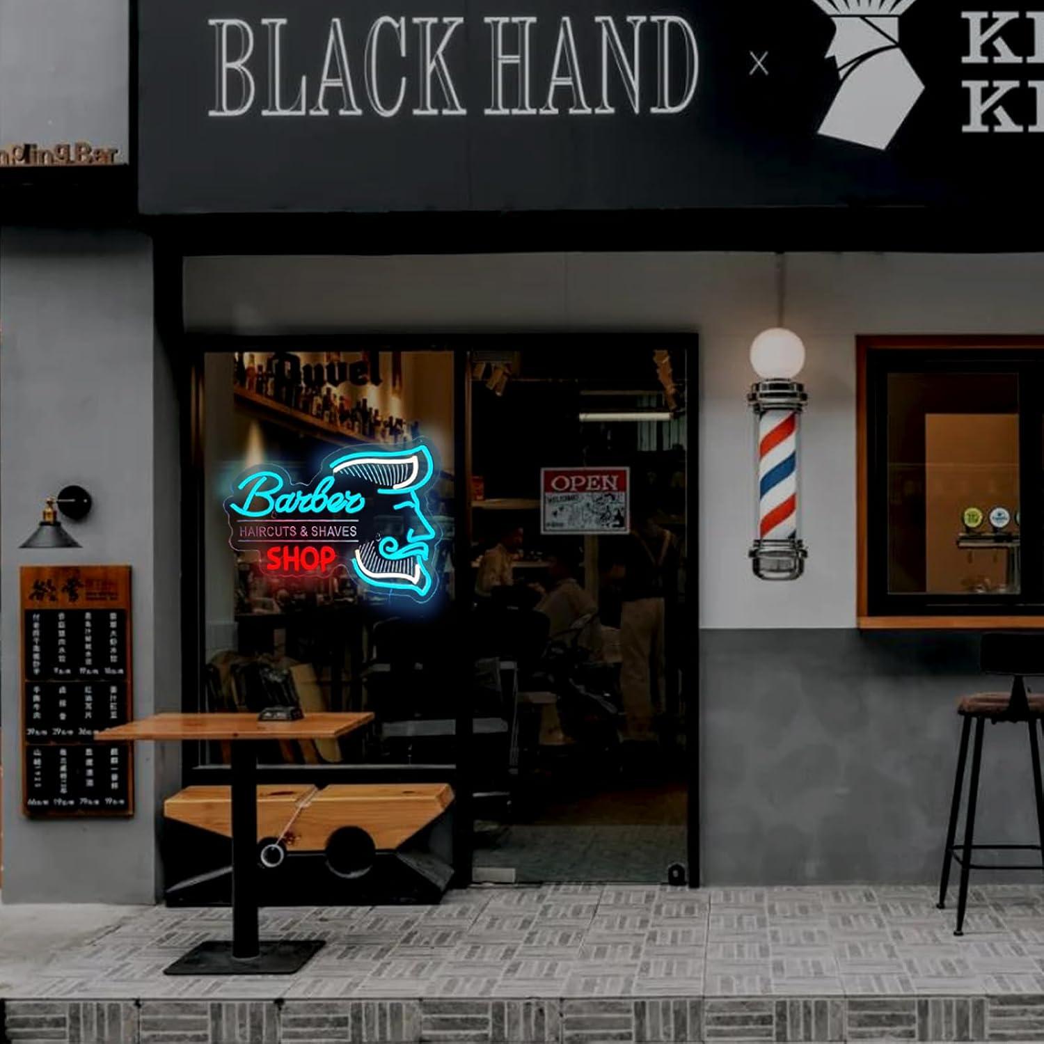 Insegna al neon per barbiere,  - Men'S Grooming Store recensione e prezzo