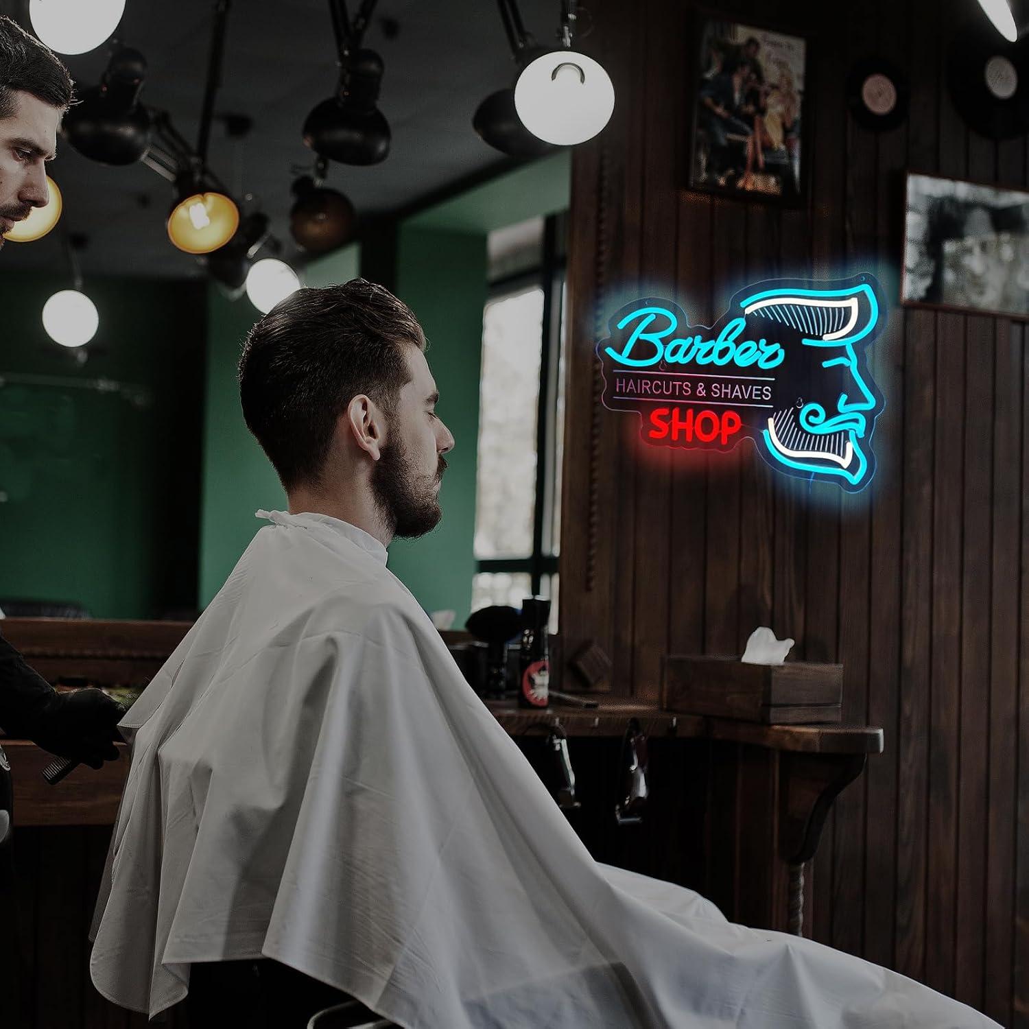 Insegna al neon per barbiere,  - Men'S Grooming Store recensione e prezzo